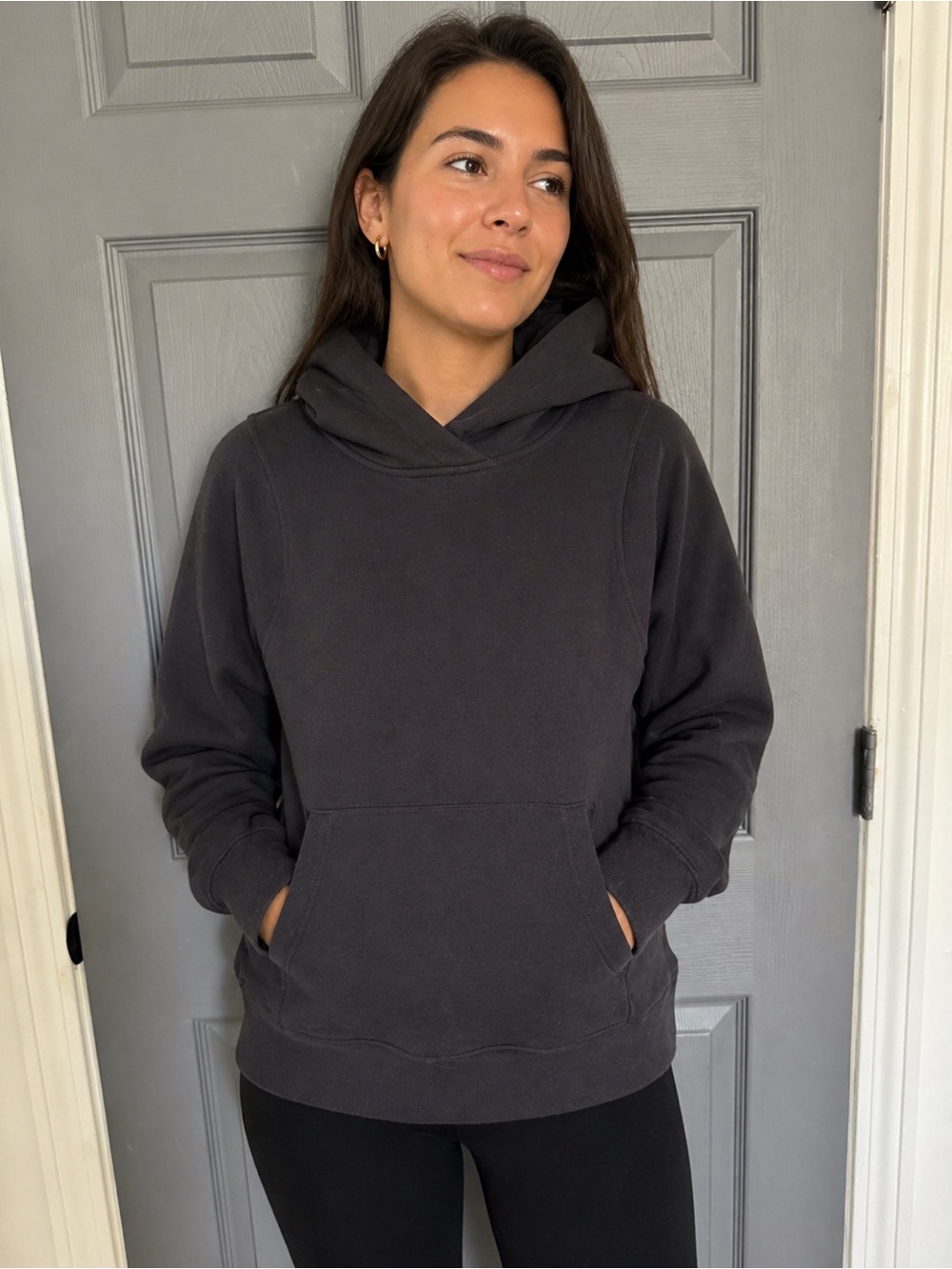 Lululemon Black Loungeful Hoodie Pullover - Size 6